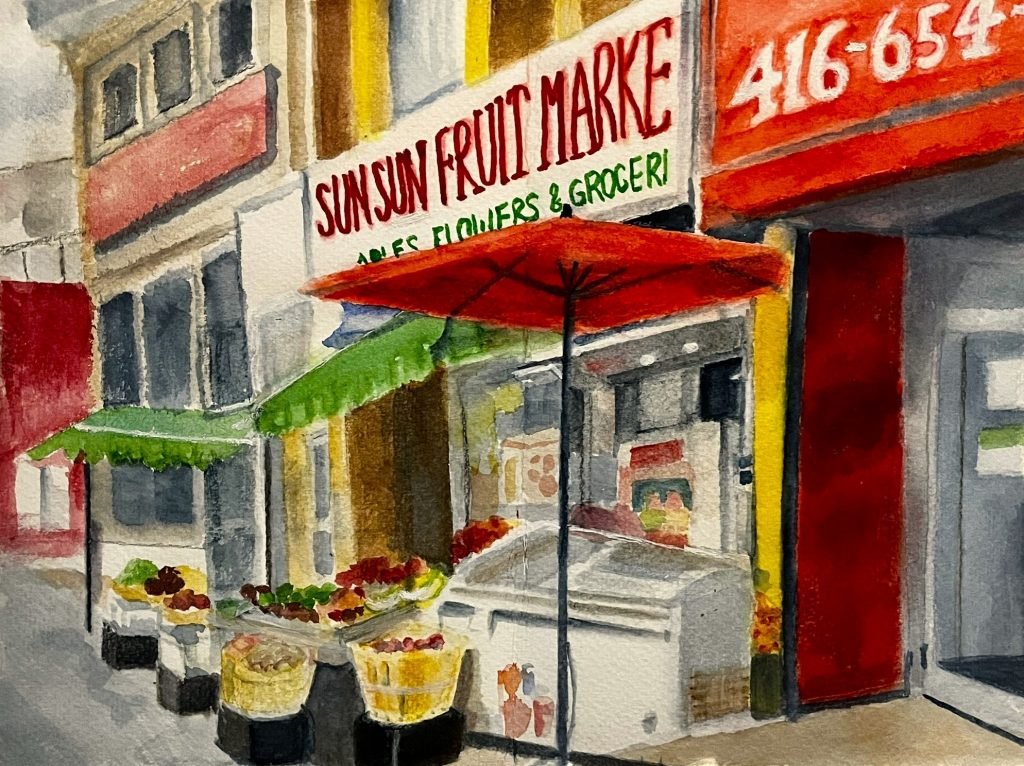 A store with a fruit stand